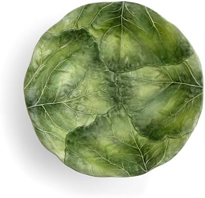 Spode Nature's Bounty Figural Leaf Bowl, Green Cabbage, 10.5 Inch - Image 2