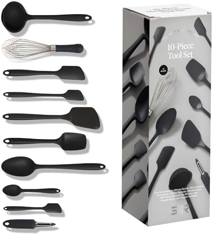 GIR: 10-Piece Silicone Ultimate Kitchen Utensils Set – Black by GIRGetItRight