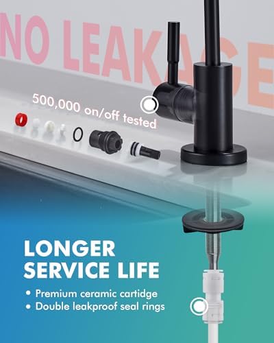 VFAUOSIT Water Filter Faucet for Reverse Osmosis Systems, Lead-Free Black - Image 4