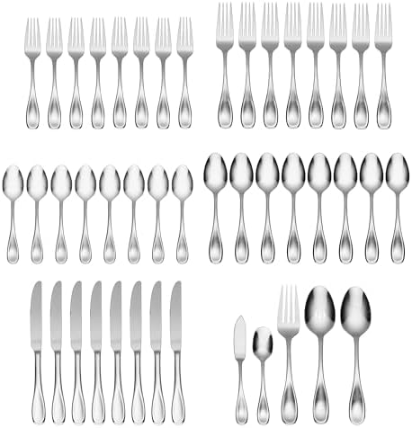 Oneida Flatware Voss 18/0 Silverware Set for 8, (45-Piece) - Image 2
