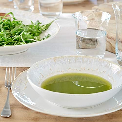 Casafina Ceramic Stoneware Soup & Pasta Bowl - Taormina Collection, White | Microwave & Dishwasher Safe Dinnerware | Food Safe Glazing | Restaurant Quality Tableware - Image 3
