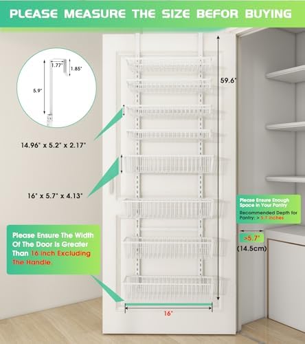 Mefirt Over The Door Pantry Organizer, Pantry Organization and Storage - Image 3