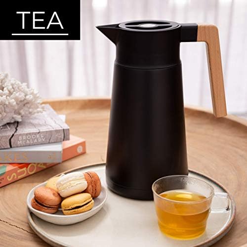 Thermal Coffee Carafe, Brews Up to 68 Oz - Stainless Steel, Tea Infuser - Image 2