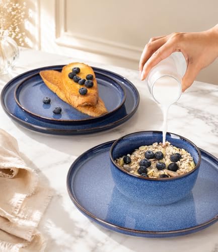 GBHOME Dinnerware Sets for 4, 12 Pieces Ceramic Plates and Bowls Set - Image 6