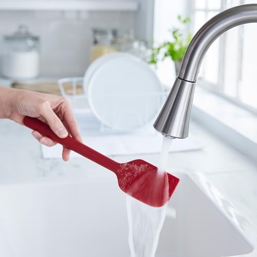 GreenPan Silicone 7 Piece Cooking Utensil Set, Ladle, Turners, Spatula, Spoons, Whisk, Flexible Nonstick Kitchen Tools Rigid Steel Core, Heat-Resistant, Anti-Slip Handle BPA-Free Dishwasher Safe, Red - Image 6