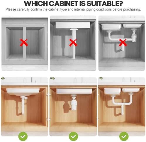 1 Pack Expandable Under Sink Organizers Storage With Upgrade Ball-Bearing Slide Tracks,2-Tier Pull Out Under Cabinet Organizer Height Adjustable,Not Suitable For Cabinets With Partitions In The Middle - Image 2