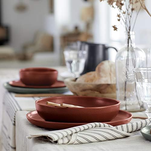 Casafina Ceramic Stoneware 10" x 4", 101 oz Serving Bowl - Pacifica Collection, Cayenne | Microwave & Dishwasher Safe Dinnerware | Food Safe Glazing | Restaurant Quality Serveware - Image 2