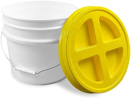 ePackageSupply 3.5 Gallon Bucket, Food-Grade w/Lid, BPA-Free, Yellow,1 Pack by ePackageSupply