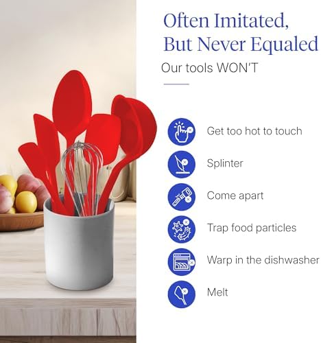GIR: 10-Piece Silicone Ultimate Kitchen Utensils Set – Red - Image 5