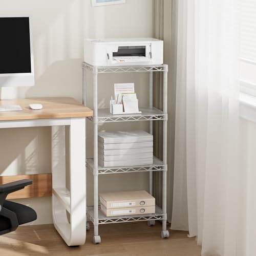 Golpart 4Tier Adjustable Storage Shelves Metal Wire Shelving Standing Shelf - Image 2