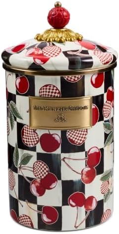 MACKENZIE-CHILDS Enamel Canister, Large, Mon Cheri by Unknown