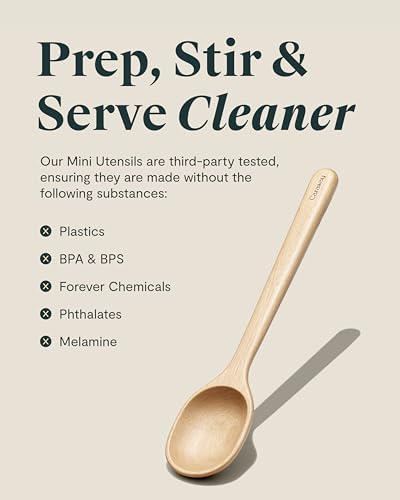 Caraway 4-Piece Mini Wooden Kitchen Utensils Set for Cooking - Image 7