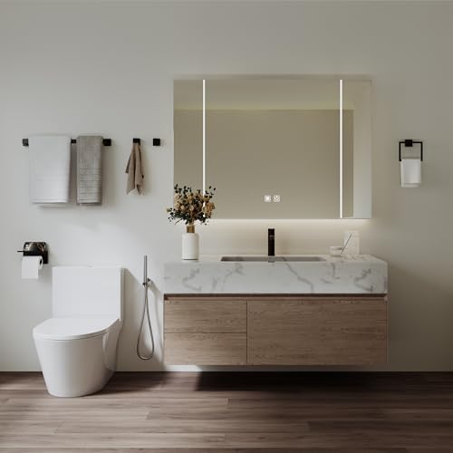 20-Piece 23.6 Inch Matte Black Bathroom Hardware Accessories Set - Image 2
