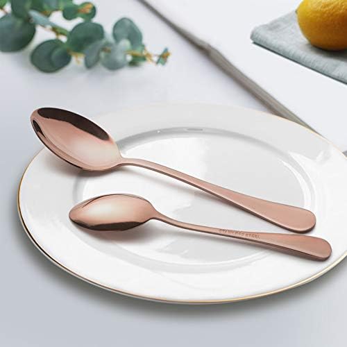 LIANYU Copper Silverware Flatware Set, 20 Piece Stainless Steel Cutlery Set - Image 5