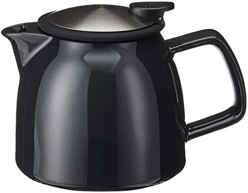 FORLIFE Bell Ceramic Teapot with Basket Infuser, 26-Ounce/770ml, Black Graphite by Unknown