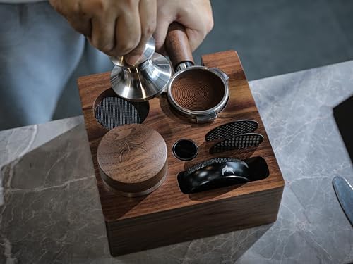 Walnut Espresso Tamping Station 54mm for Breville - Image 2