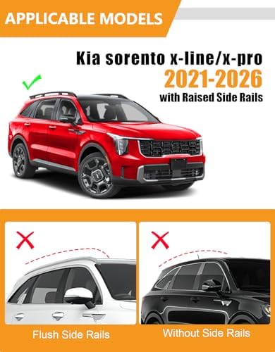 KINGGERI Roof Rack Cross Bars for Kia Sorento X-Line & X-Pro 2021-2026 - Image 2