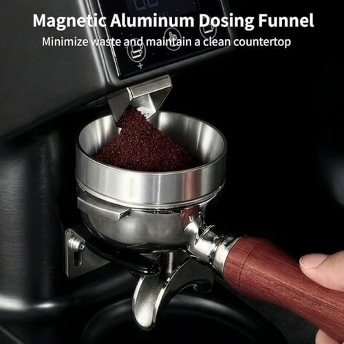 51mm Espresso Accessories Kit - 3 PCS Heavy Duty Dual Head Coffee Distributor and Tamper, WDT Tool, Magnetic Dosing Funnel - Fits Delonghi Breville 51mm Machines and Portafilter - Image 3