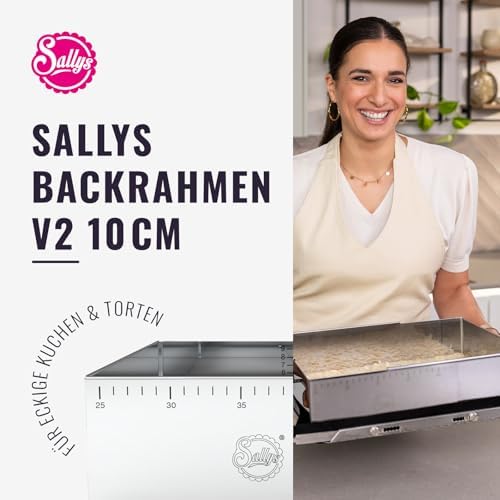 Sallys Baking Mould Baking Ring Cake Ring Round Rectangular Various Sizes and Shapes (Baking Frame, 24 x 19 cm up to 32 x 46 cm - 10 cm Height) - Image 2