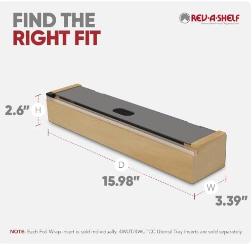 Rev-A-Shelf Foil Wrap Insert Organizer and Dispenser for Kitchen, Gray - Image 3