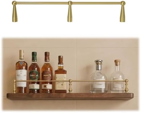 Brass Shelf Rail and Gallery Rails, Metal Floating Shelf Guard Railing by Unknown