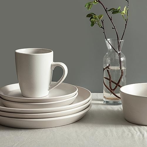 Stone Lain Albie 32-Piece Dinnerware Set Stoneware, White Speckled - Image 3