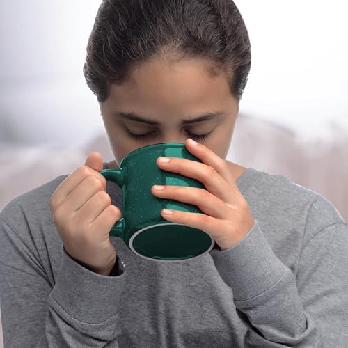 DISCOUNT PROMOS Custom Ceramic Campfire Coffee Mugs 13 oz. Set of 1, Personalized- Perfect for Tea, Espresso, Cappuccino, Hot Cocoa - Green - Image 5