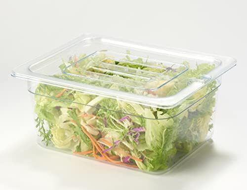 CURTA 6 Pack NSF Notched Food Pan Cover, 1/2 Size Clear Polycarbonate Lid with Handle for Commercial Food Pan, Dishwasher & Freezer Safe Plastic Clear - Image 3