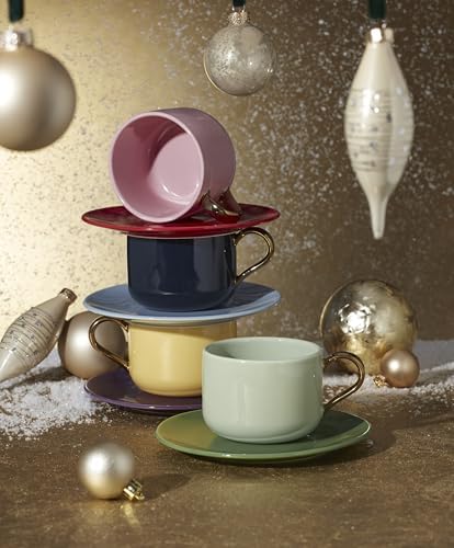 kate spade new york Make It Pop Drinkware Collection, Cup & Saucer Sets, Multicolor 8-Piece Set - Image 3