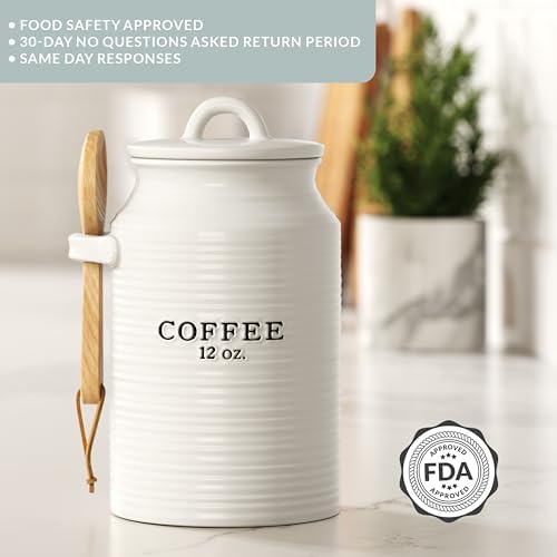 Barnyard Designs Ceramic Coffee Canister for Kitchen Counter (Coffee) - Image 6