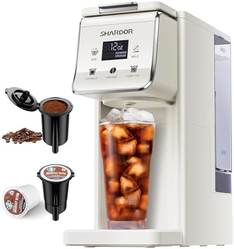 Coffee Maker Hot & Iced Single Cup Coffee Machine K Cup & Grounds by TWOMEOW