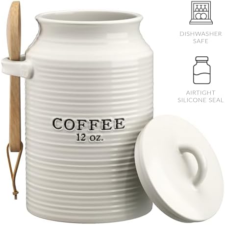 Barnyard Designs Ceramic Coffee Canister for Kitchen Counter (Coffee) - Image 3