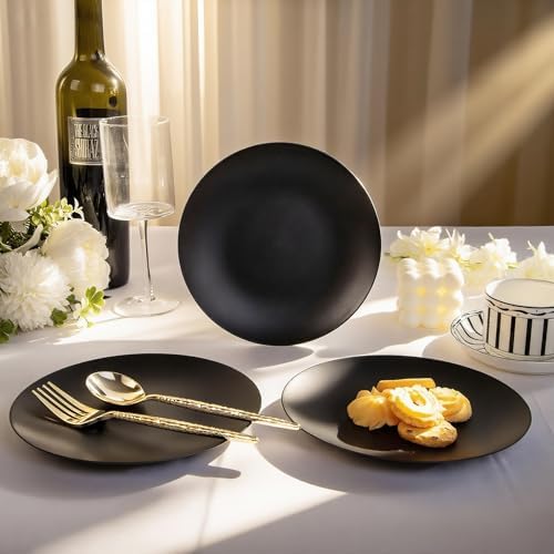ejonirinjonir 80pcs Heavy-Duty Black Dessert Plates for Party 7.5 Inch - Image 6