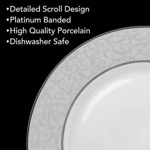 Mikasa Parchment 40-Piece Dinnerware Set, Service for 8, Durable Porcelain Plates, Bowls, and Mugs with Contemporary Design, Dishwasher Safe - Image 5