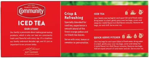 Community Coffee Signature Iced Tea, 288 Family Size Tea Bags, 24 Count Box (Pack of 12) - Image 6