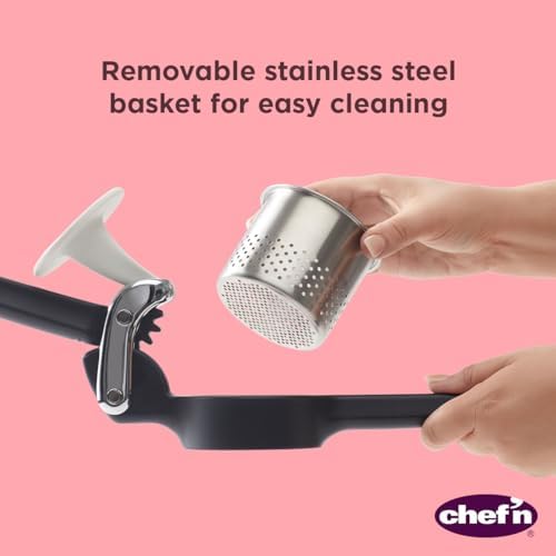 Chef’n FreshForce Potato Ricer, Masher and Vegetable Press – Heavy-Duty Potato Ricer with Dual-Gear Mechanism, Easy-Clean Dishwasher Safe - Image 4