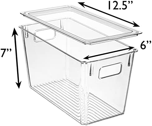 ClearSpace Plastic Storage Bins with Lids for Pantry & Fridge, 8 Pack - Image 6