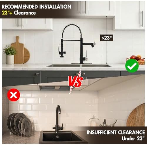 GIMILI Black Nickel Commercial Kitchen Sink Faucet with Pull Down Sprayer - Image 5