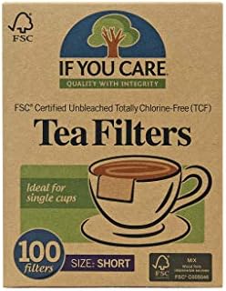 IF YOU CARE Fsc Certified Unbleached Tea Filters, 100 Count (Pack of 18) by IfYouCare