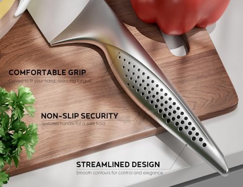 ASETY Knife Block Set, 15 PCS Knives Set for Kitchen, Stainless Steel - Image 5