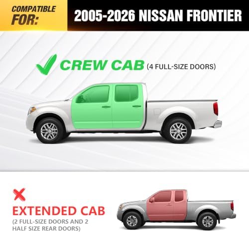 Crew Cab Running Boards Side Steps Fits 2005-2026 Nissan Frontier - Image 2