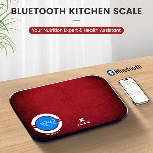 EILISON Smart Kitchen Food Scale,Bluetooth,8000g Cap,Nutrition Calculator - Image 2