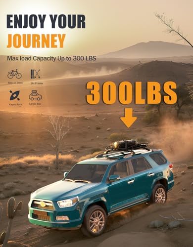 KINGGERI 300lbs Roof Rack Cross Bars for Toyota 4runner 2010-2024 - Image 3
