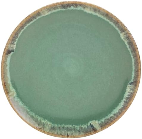 Tabletops Gallery Tuscan Collection Reactive Glaze 12 Piece Stoneware Dinnerware Set Dining Kitchen Tableware Plates Bowls Service for 4, Teal Green - Image 6