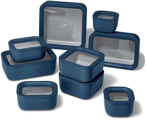 Caraway 22-Piece Glass Food Storage Set, Storage Containers for Food by Unknown