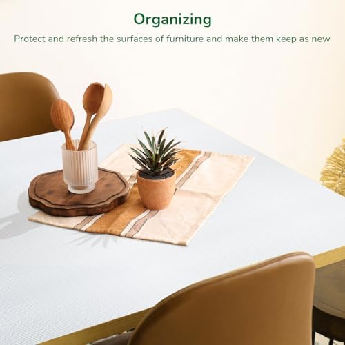 Practical White Non-Slip Shelf Liners for Kitchen Cabinets 23.6in x 20FT - Image 6