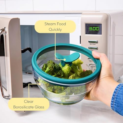 Anyday 4-Piece Medium Glass Food Storage with Lids (Clear Blueberry) - Image 5