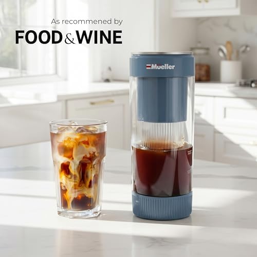 Mueller RapidBrew Cold Brew Iced Coffee Maker, Mineral Blue - Image 6