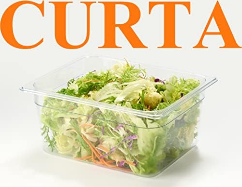 CURTA 6-Pack 1/2 Size 6" Deep NSF Polycarbonate Food Pans | Dishwasher & Freezer Safe Clear Container for Prep Tables, Buffet, Salad Bar, Commercial & Home Kitchen - Image 7