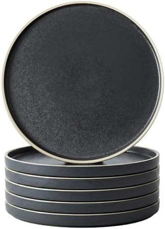 MOD Round Plate 10.75 Inch – Roasted Sesame. Set of 6 by LUZERNETABLEWARE